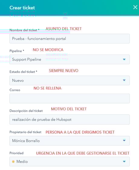 crear Ticket 1 de 2